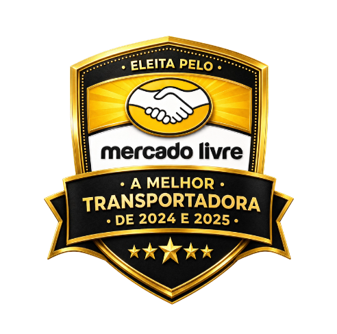 Eleita a melhor transportadora pelo Mercado Livre 2024 e 2025